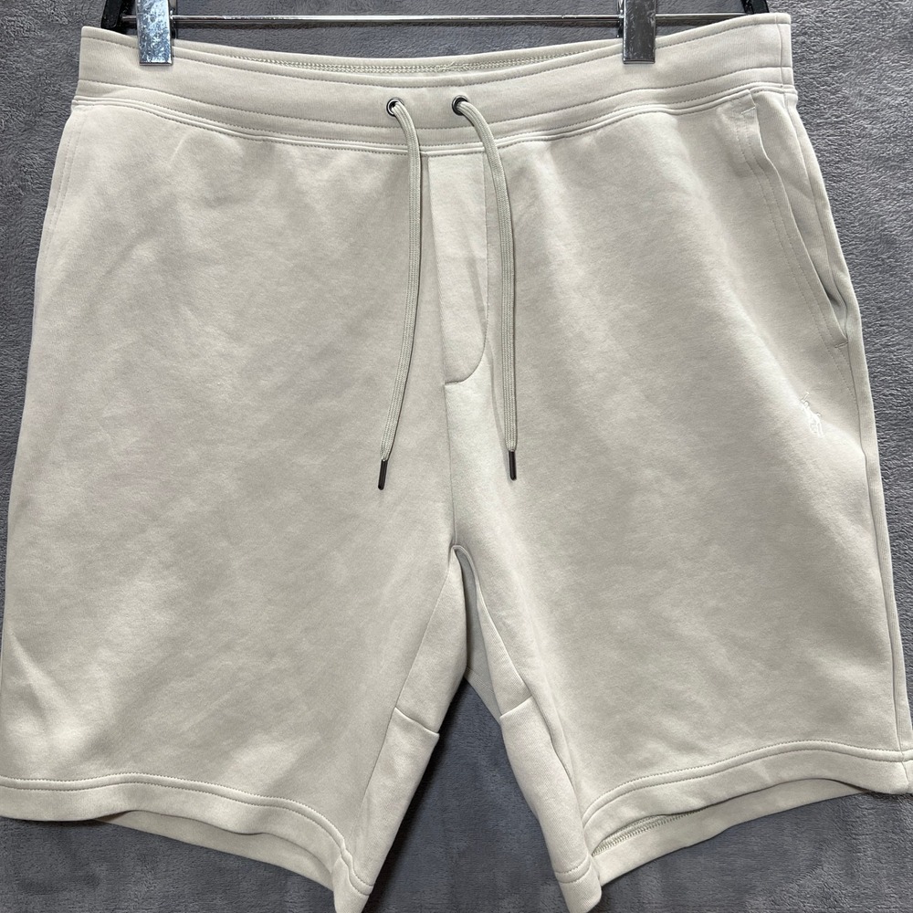 Polo Ralph Lauren Mens Tan Beige Fleece Sweat Shorts Size Large